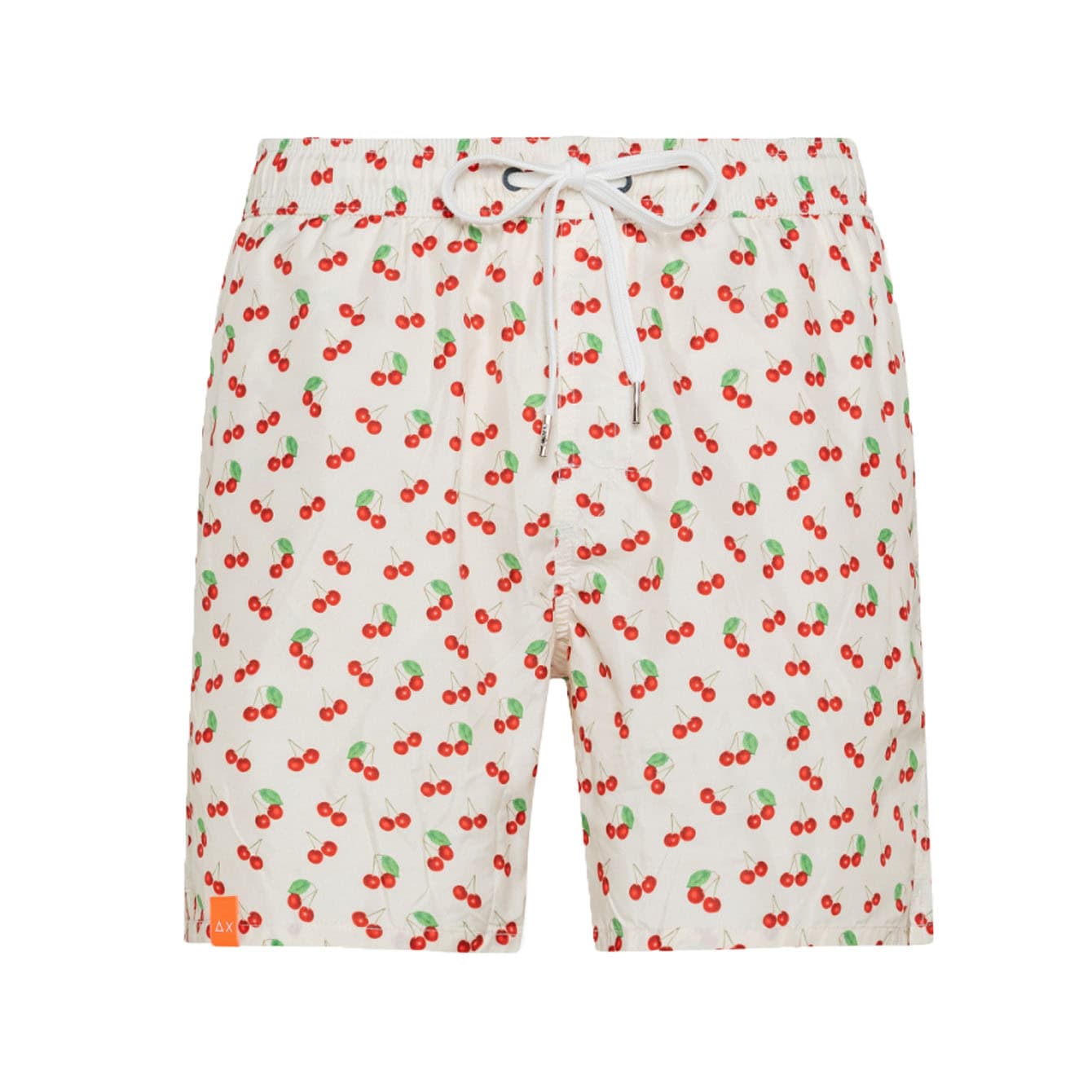 SUN68 BEACH Sun68 Beach - Swim Pant Small Print 31 Bianco Panna H33113 – OFF WHITE
