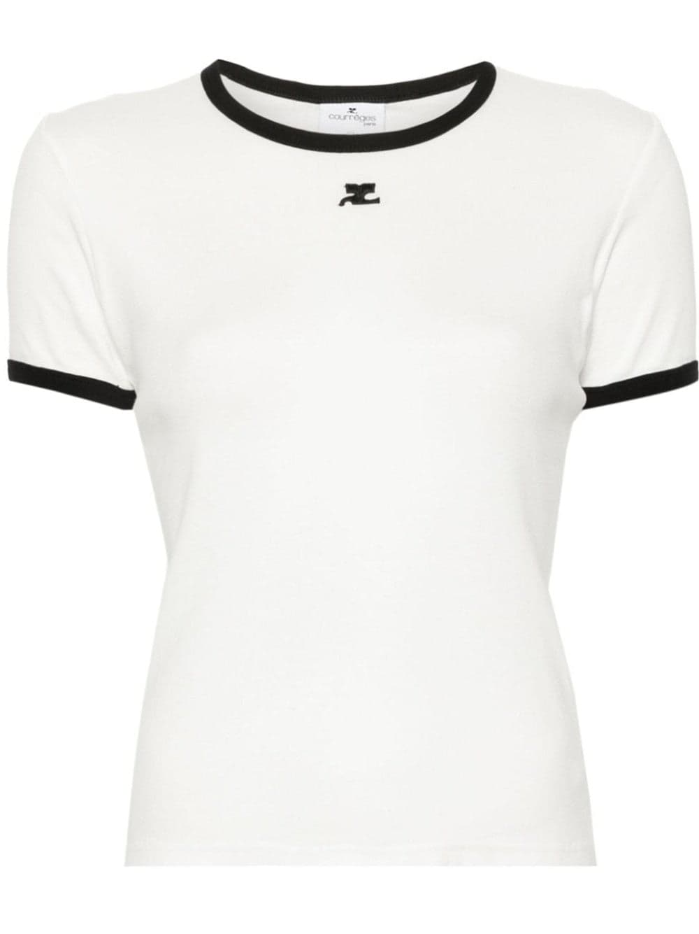 COURREGES Courreges - T-Shirt Bianca e Nera da Donna - 7