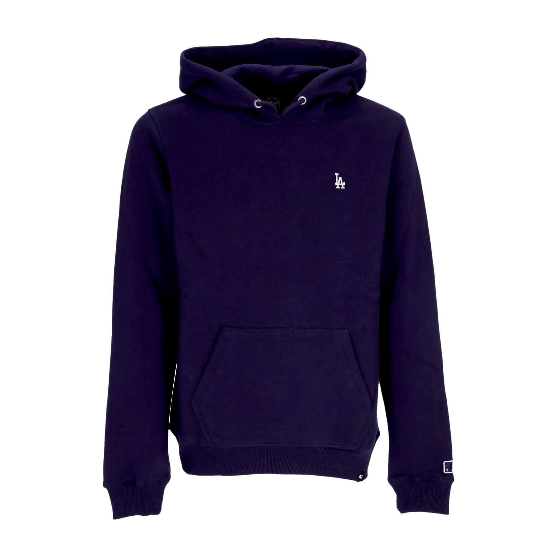 47 BRAND Felpa Cappuccio Uomo Mlb Base Runner Emb Burnside Hoodie Losdod Light Navy - 3