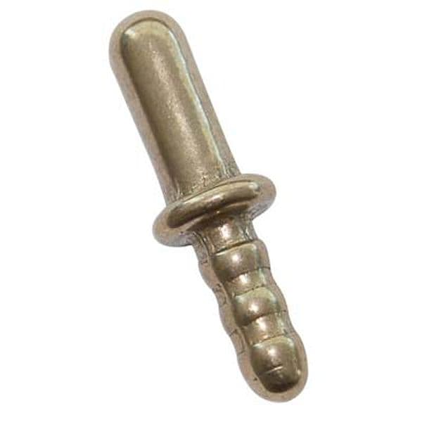 Incontro Fermaporta a Pinza a Piombare Ottone Lucido 14 x 45 mm 10 Pezzi - 2