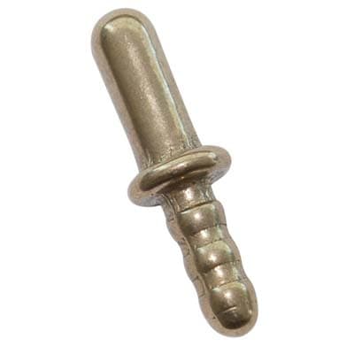 Incontro Fermaporta a Pinza a Piombare Ottone Lucido 14 x 45 mm 10 Pezzi - 2