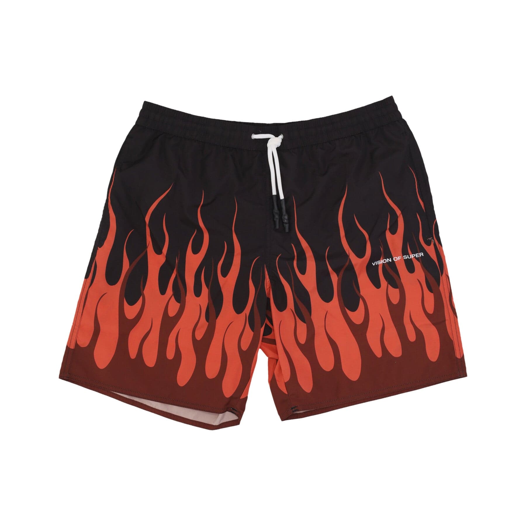 VISION OF SUPER Costume Pantaloncino Uomo Double Flames Swimwear Black/red - 5