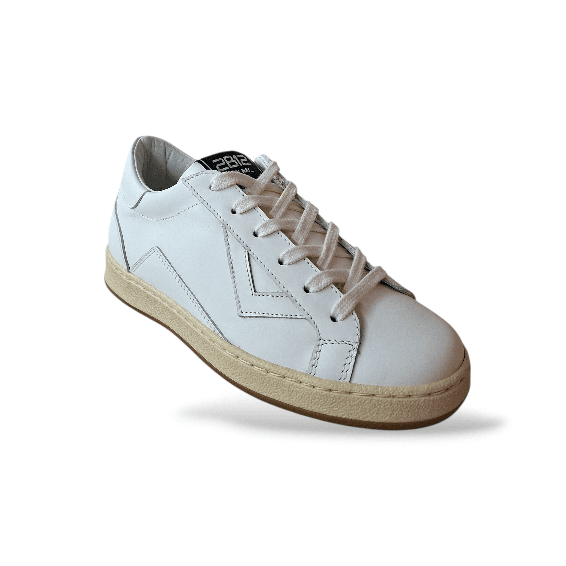 Dettaglio sneakers ragazzi 2B12 pelle bianca suola gomma antiscivolo Scarpetteria Gica
