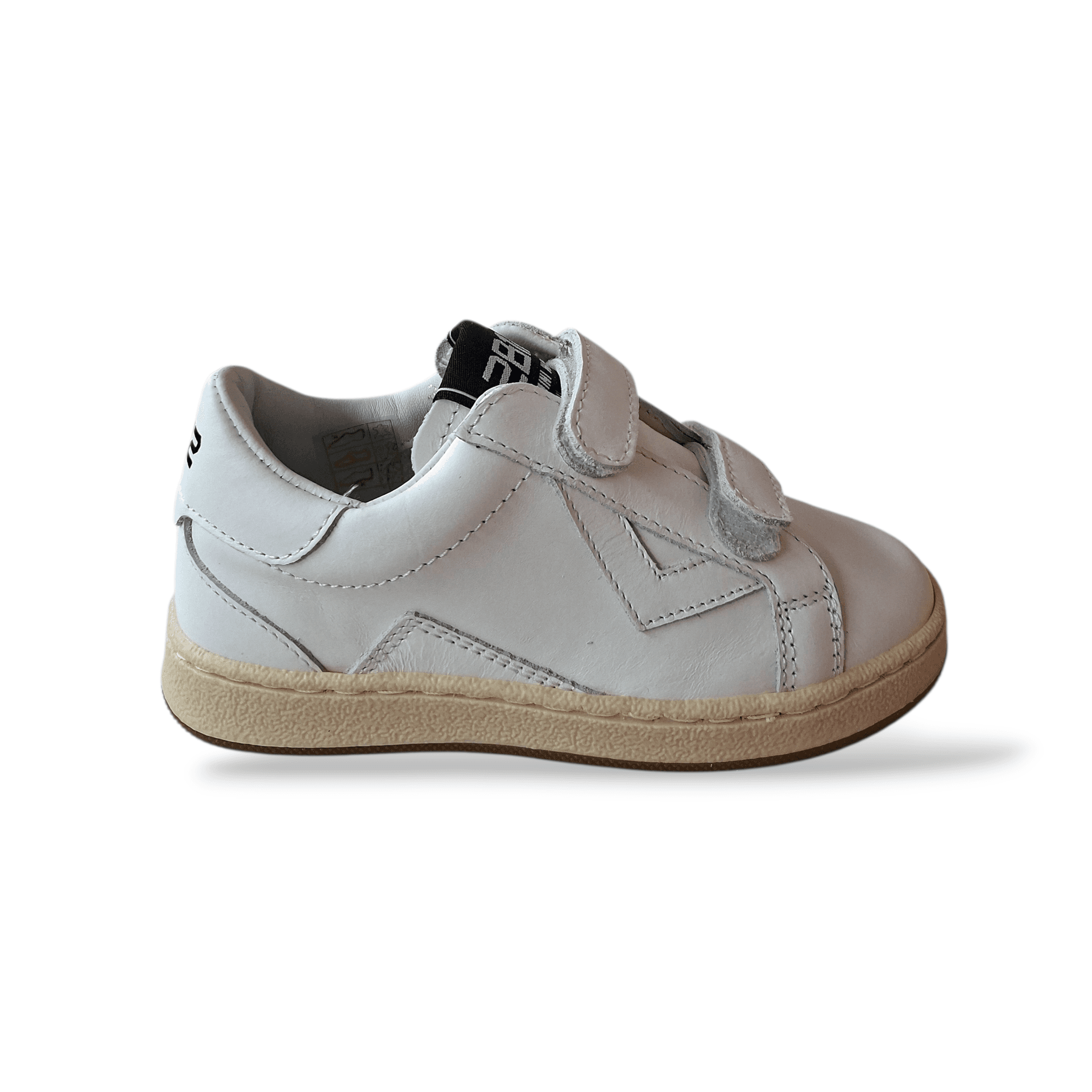 Sneakers Bambino 2B12 Baby Suprime Bianche Pelle Velcro Made in Italy - 6