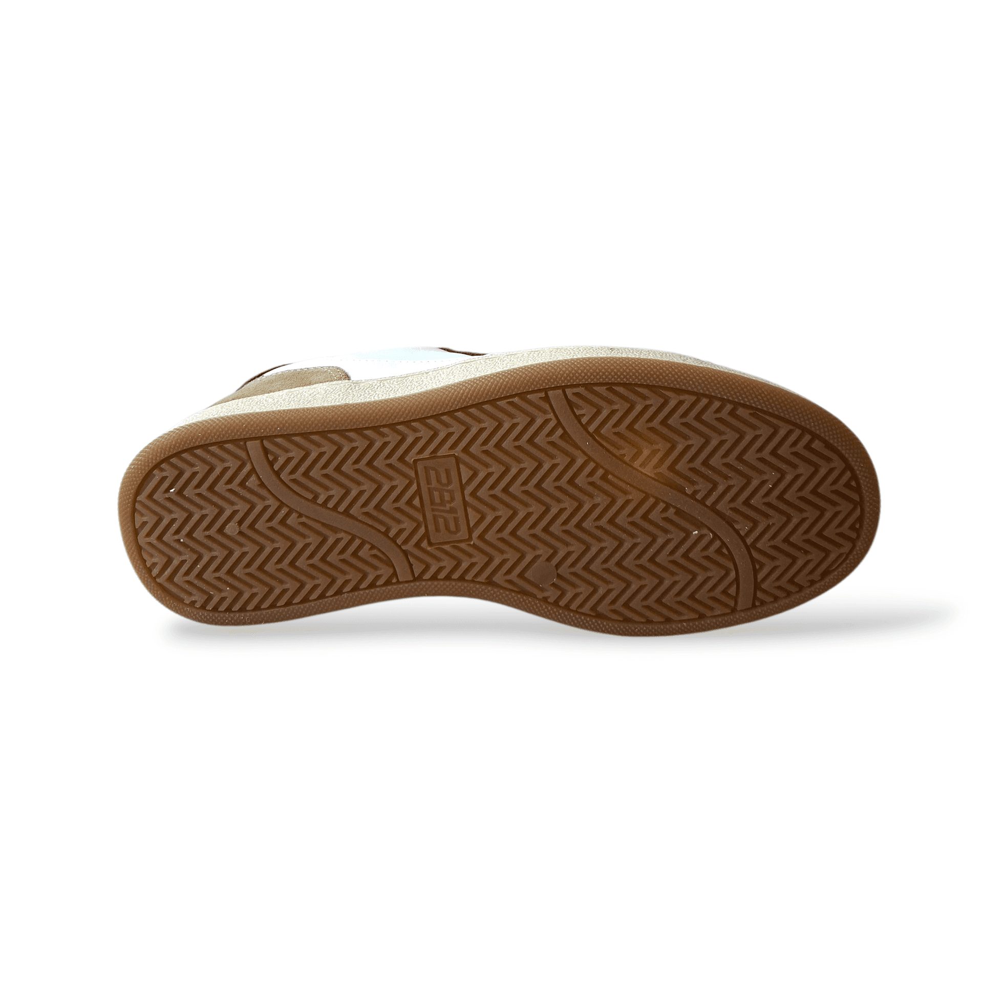 Sneakers bambino 2B12 Junior Play bianche beige verdone pelle - 5