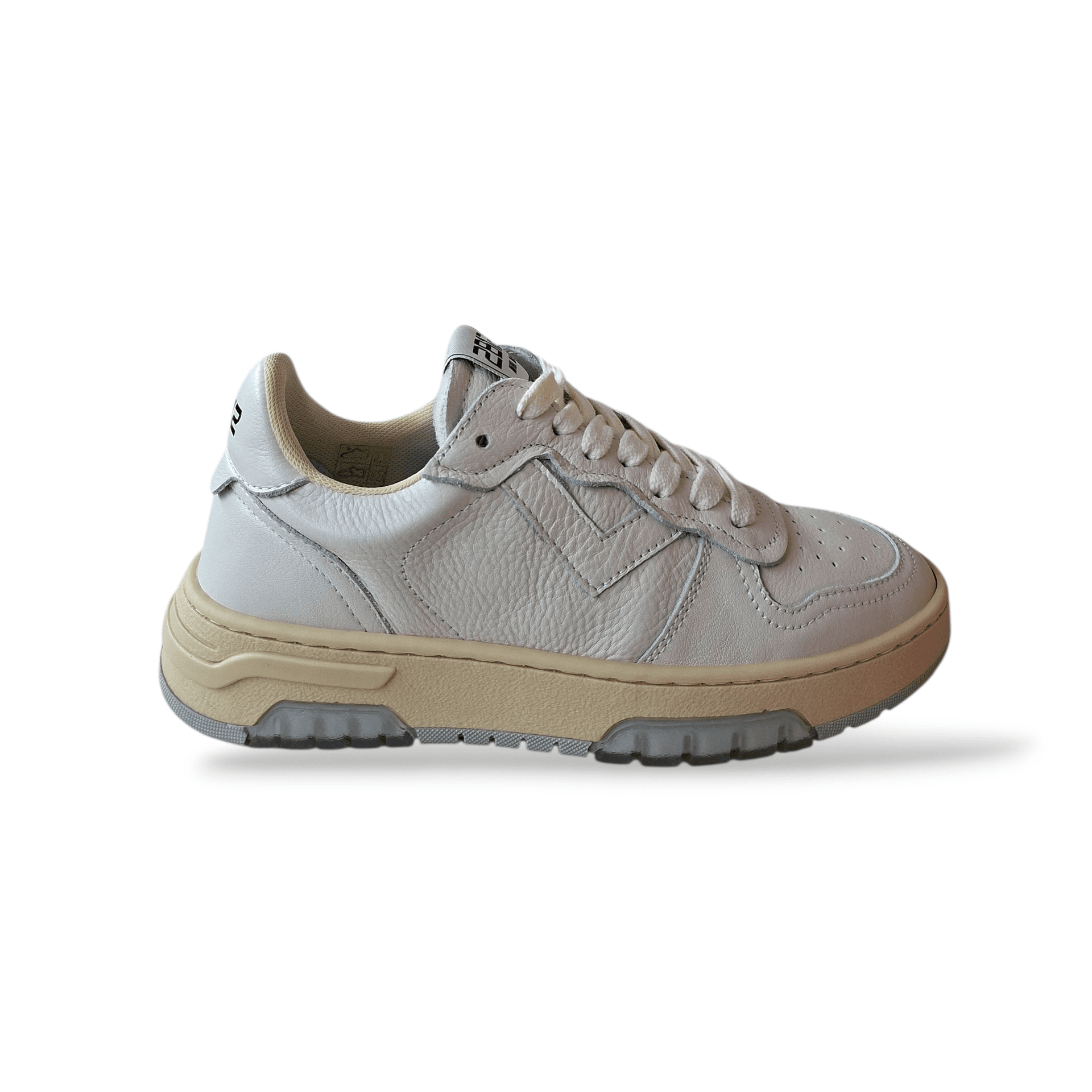 Sneakers bambino 2B12 Junior Hyper bianche pelle laccio - 6