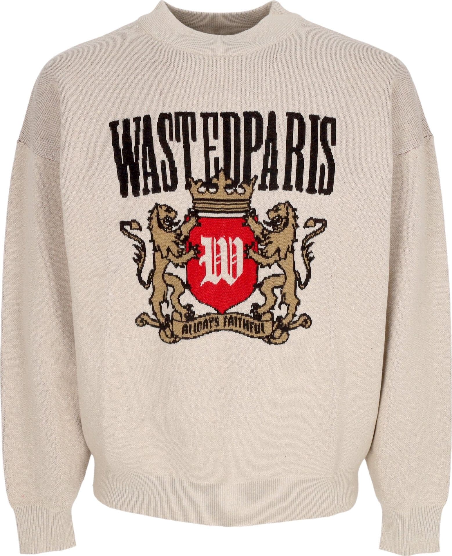 WASTED PARIS Maglione Uomo Crest Crewneck Sahara - 3