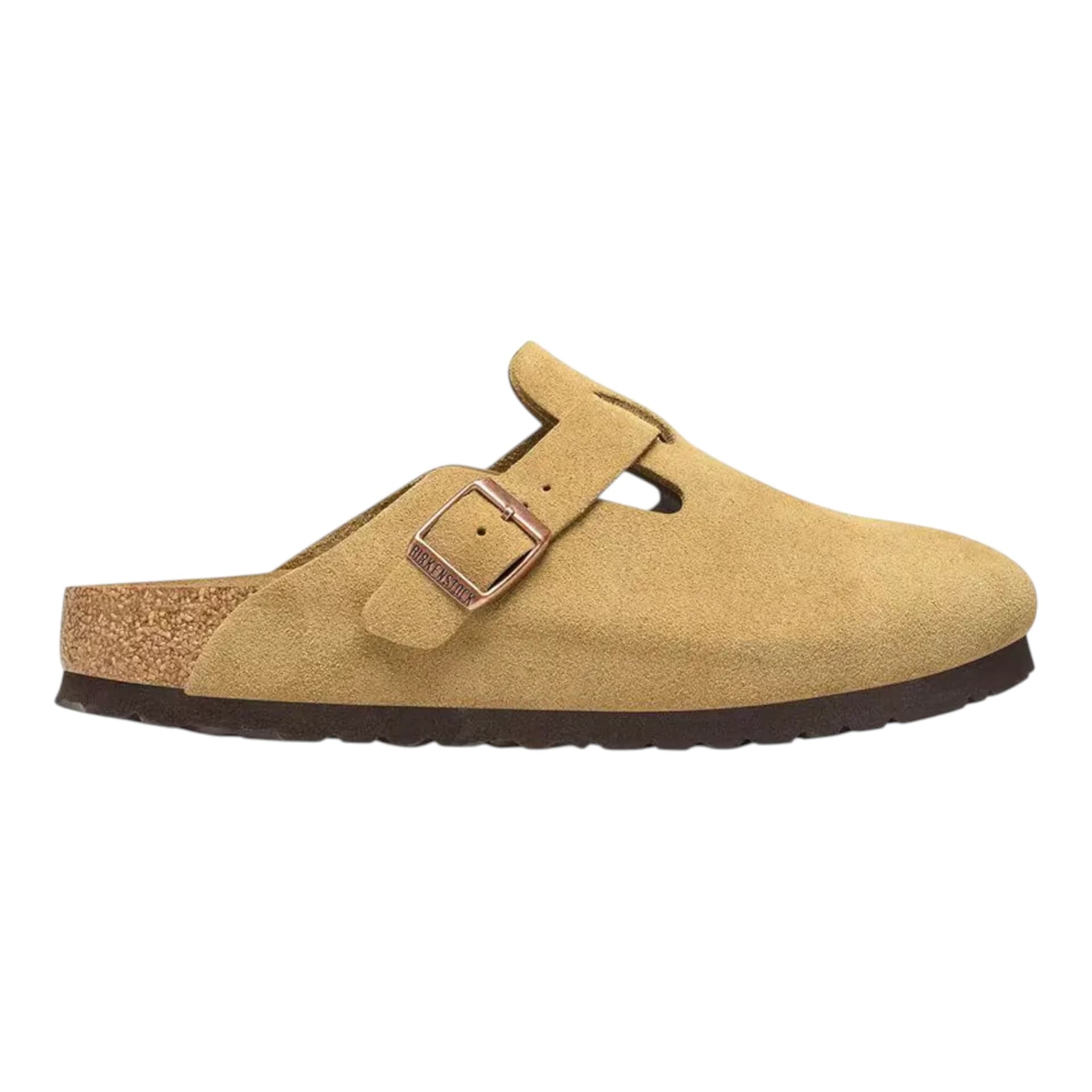 BIRKENSTOCK sabot birkenstock boston bs suede leather - latte cream - 4