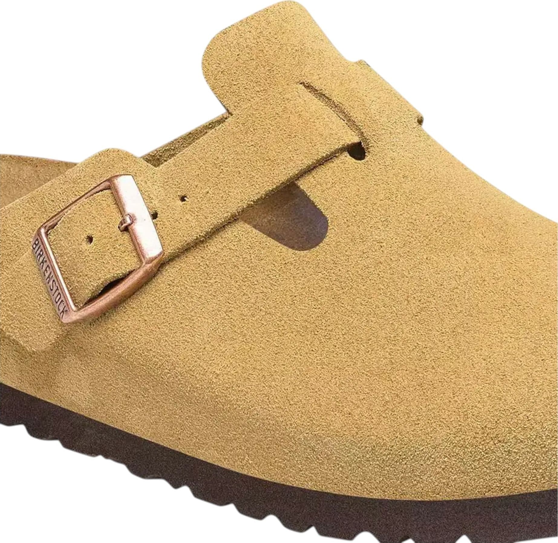 BIRKENSTOCK sabot birkenstock boston bs suede leather - latte cream - 3