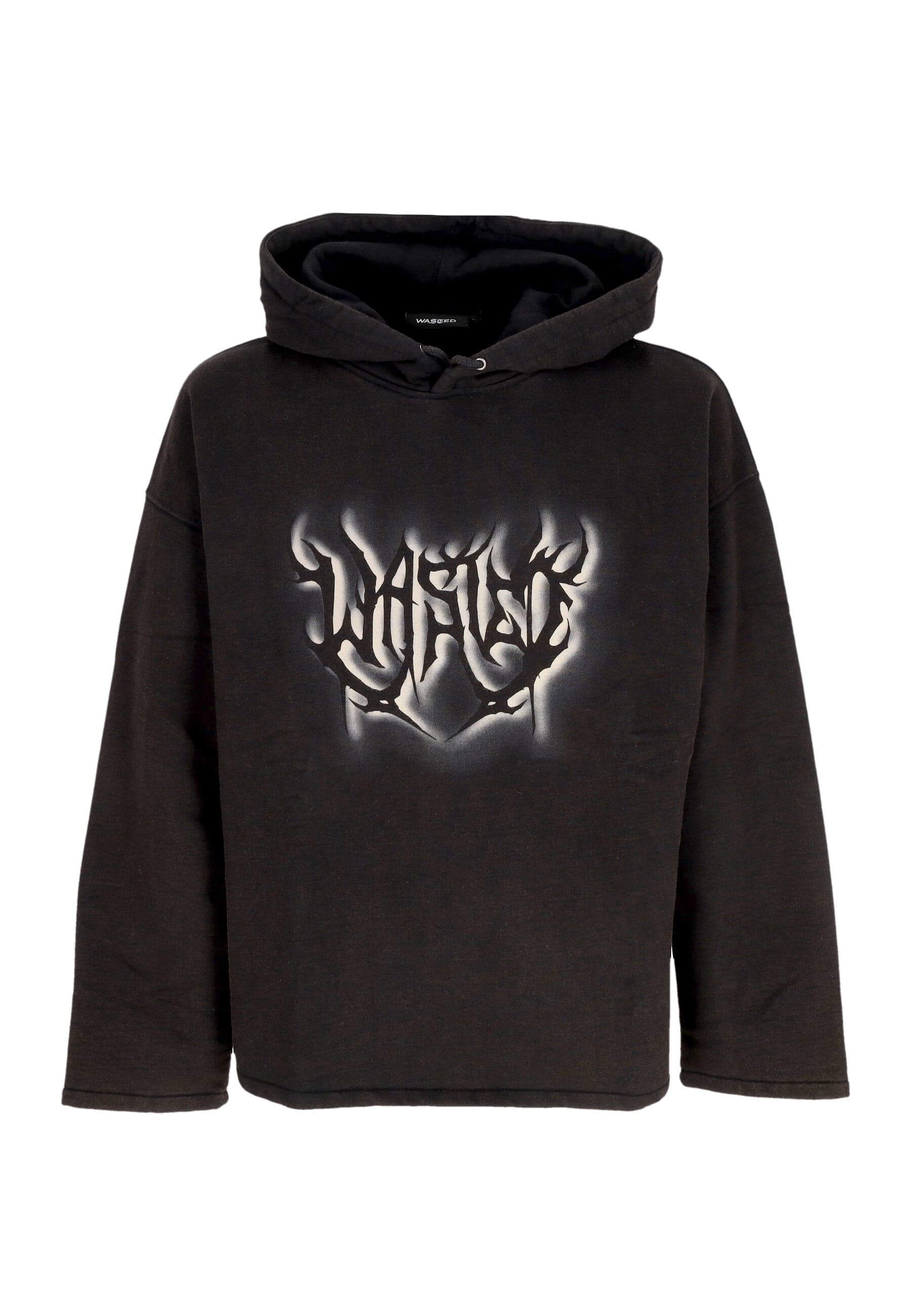 WASTED PARIS Felpa Cappuccio Uomo Sword Straight Hoodie Faded Black - 3