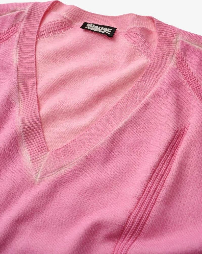 Blauer Maglia donna scollo a V leggera Empire 26SBLDM02484 in Maglioni Broadway Red - Barletta, commercioVirtuoso.it