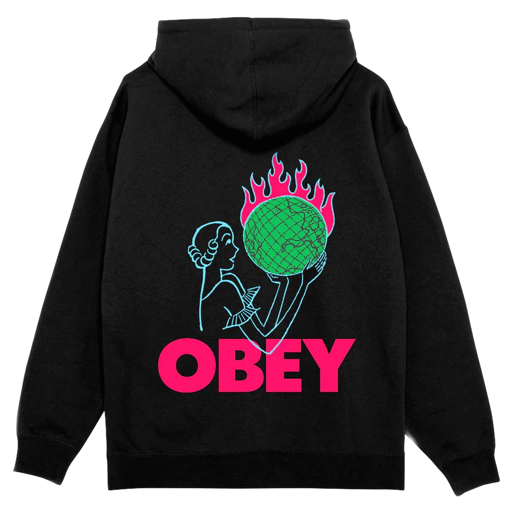 OBEY felpa obey world in flames fleece - black - 3
