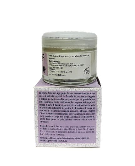 Crema Viso bio 50ml  Anti-Age giorno aloe vera, acido ialuronico, vite rossa, jojoba, vinaccioli per i segni del tempo - 2