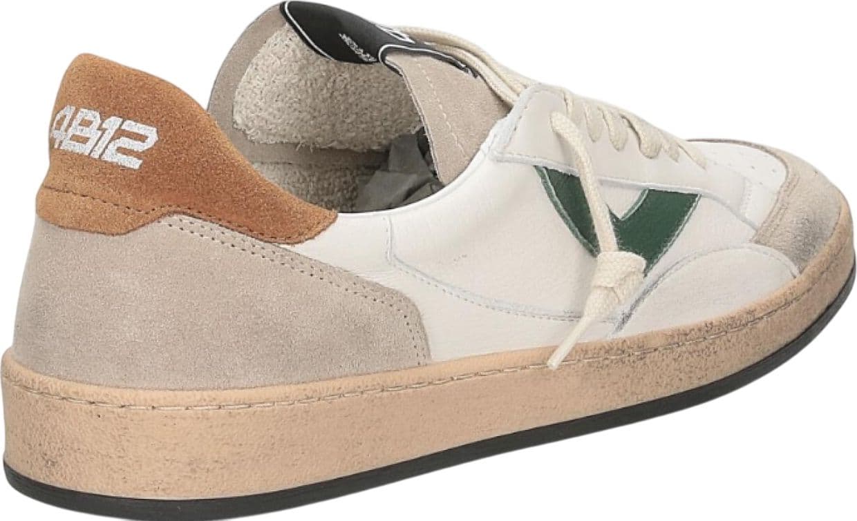 4B12 Sneakers In Pelle Uomo  PLAYNEW u125 Green grey - 4