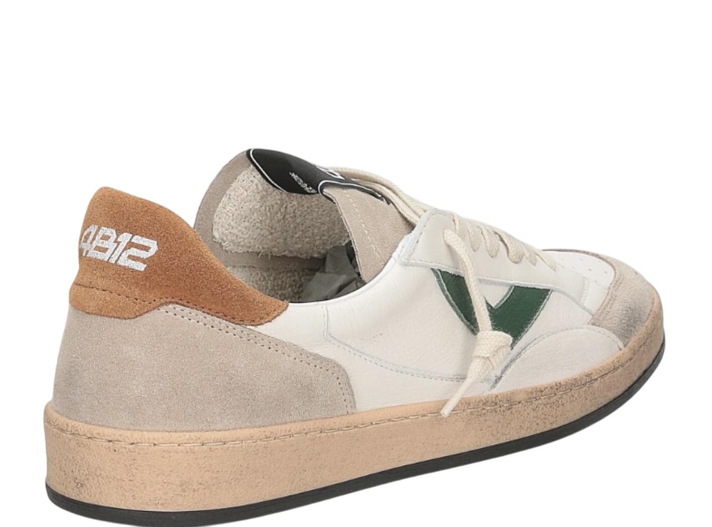 4B12 Sneakers In Pelle Uomo  PLAYNEW u125 Green grey - 4