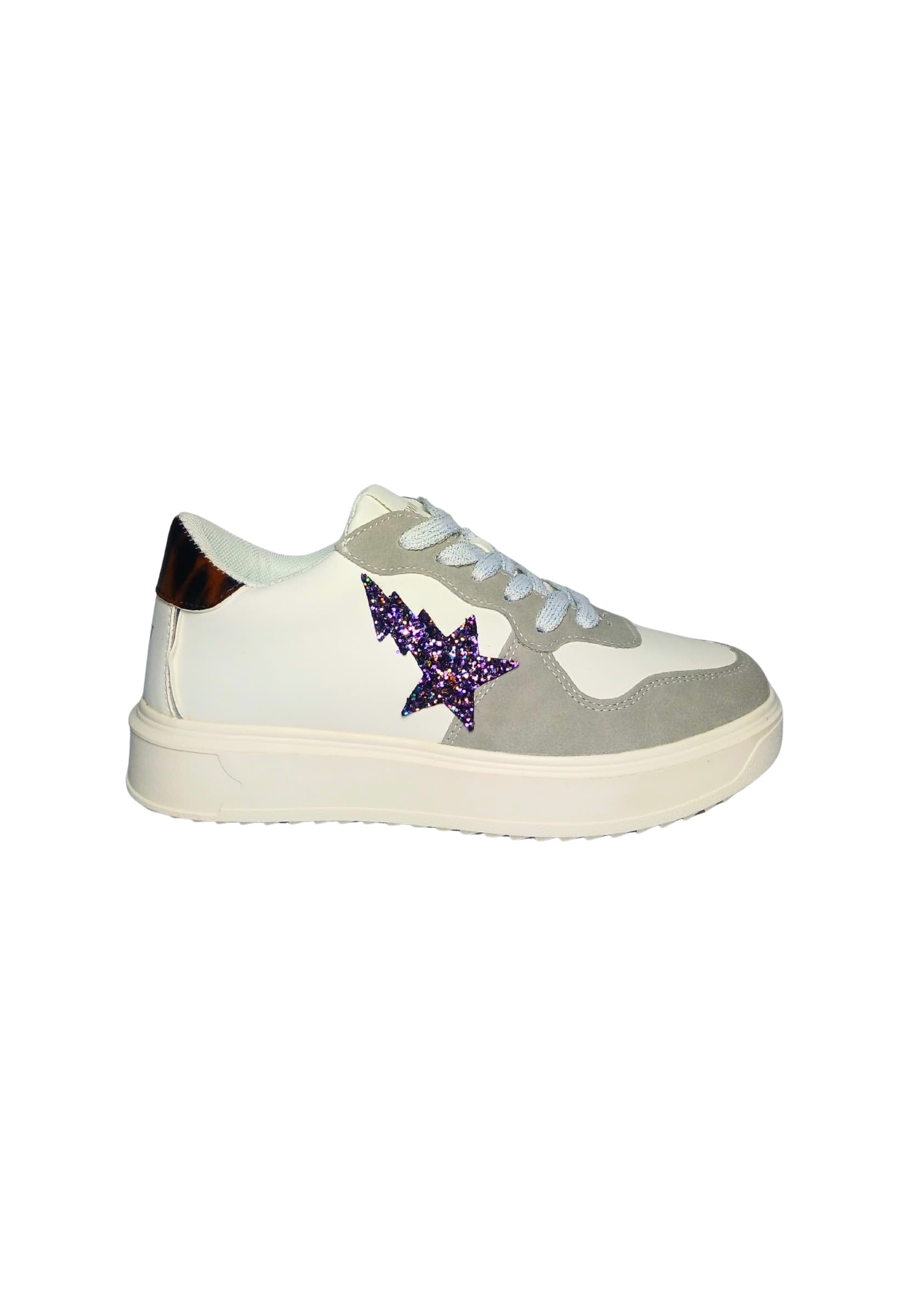 TWINSET MILANO Scarpe Donna Twinset Milano Sneakers bassa con fantasia laterale – WHITE