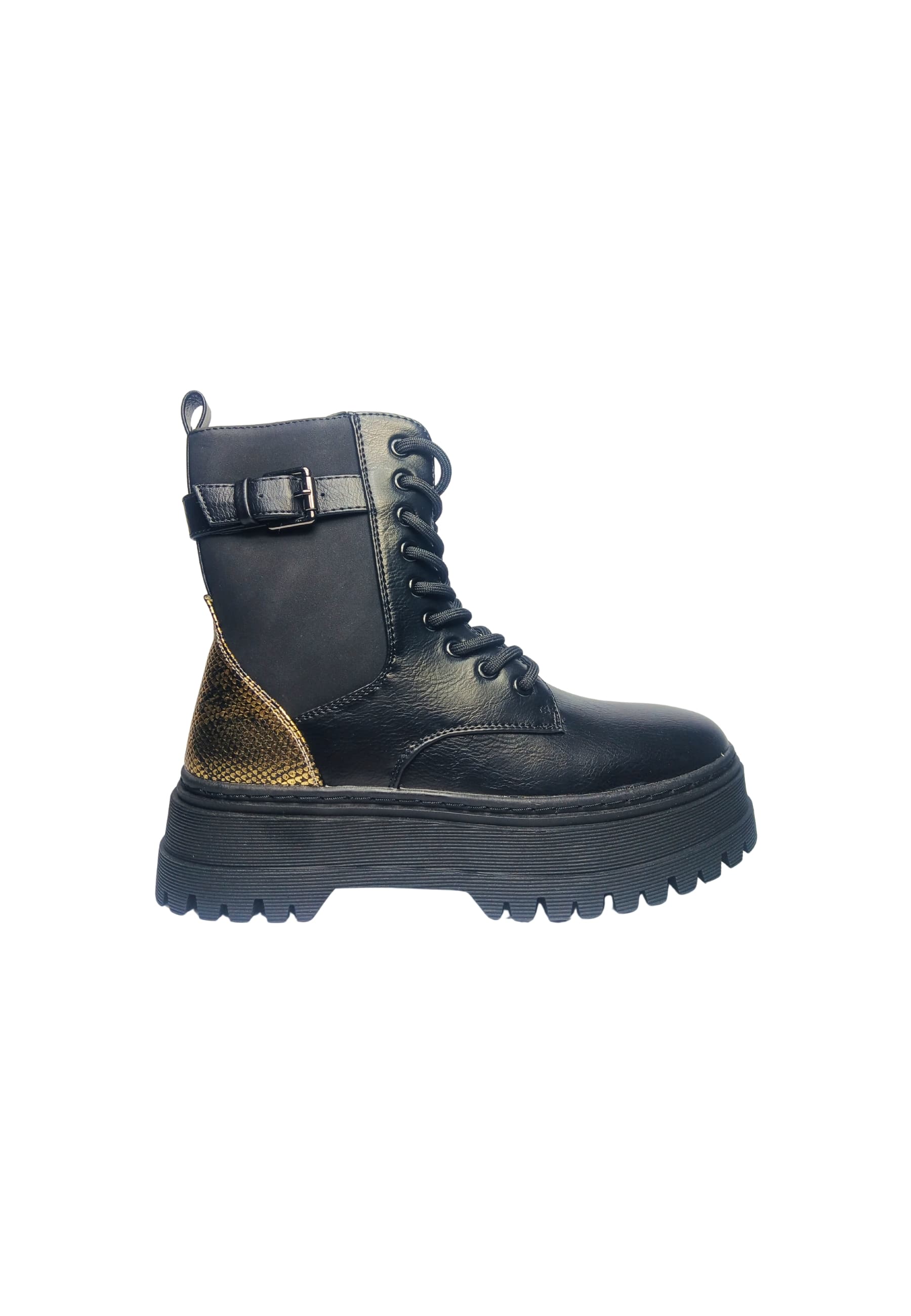 TWINSET MILANO Scarpe Donna Twinset Milano Anfibio allacciato, chiusura con cerniera, fibbia laterale applicata. - 6