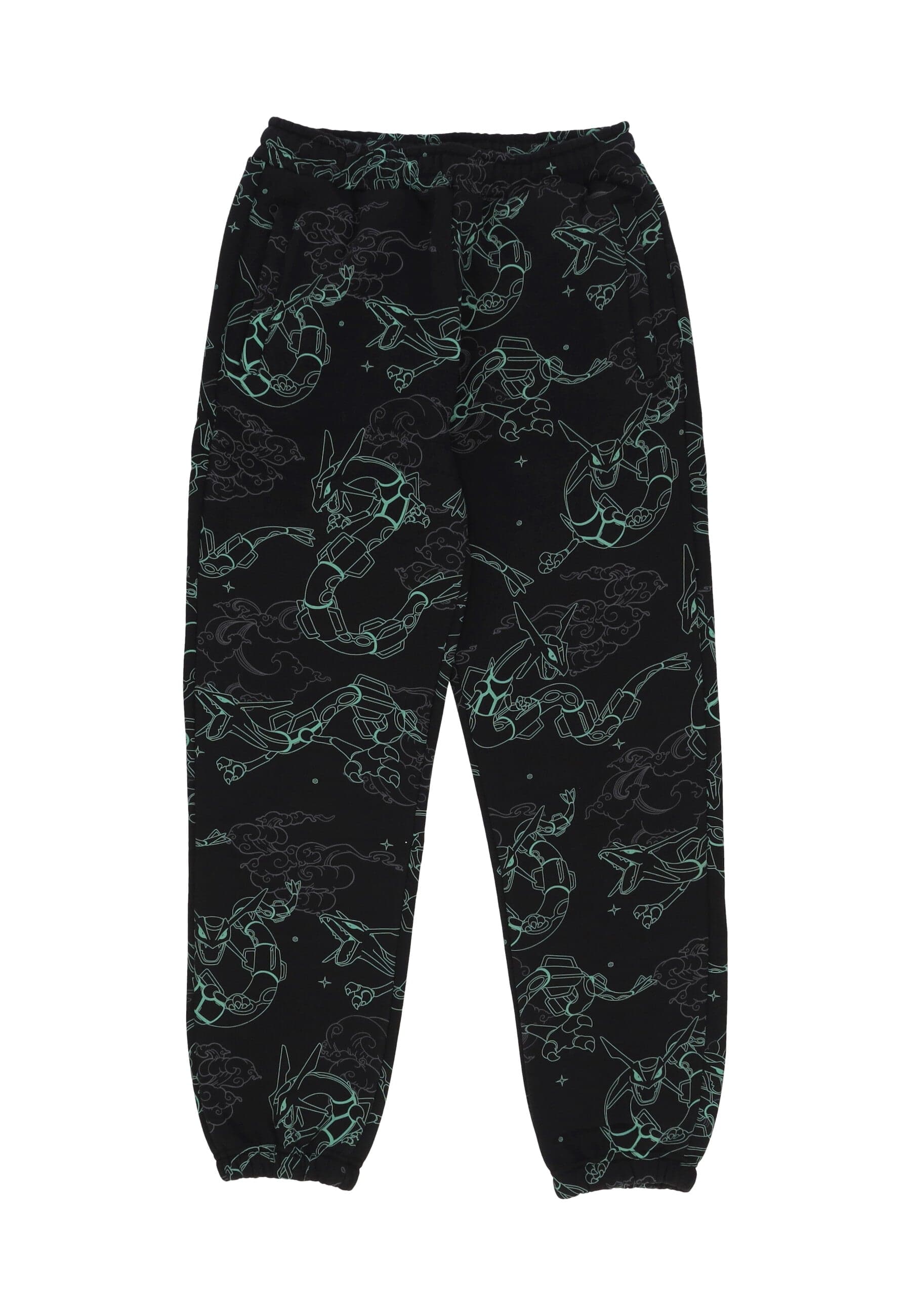DOLLY NOIRE Pantalone Tuta Felpato Uomo Rayquaza Pattern Sweatpants Black - 3