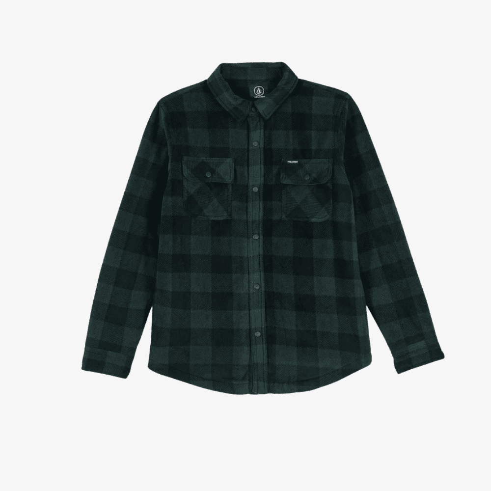 Camicia Volcom Bowered LS Black Green - 7