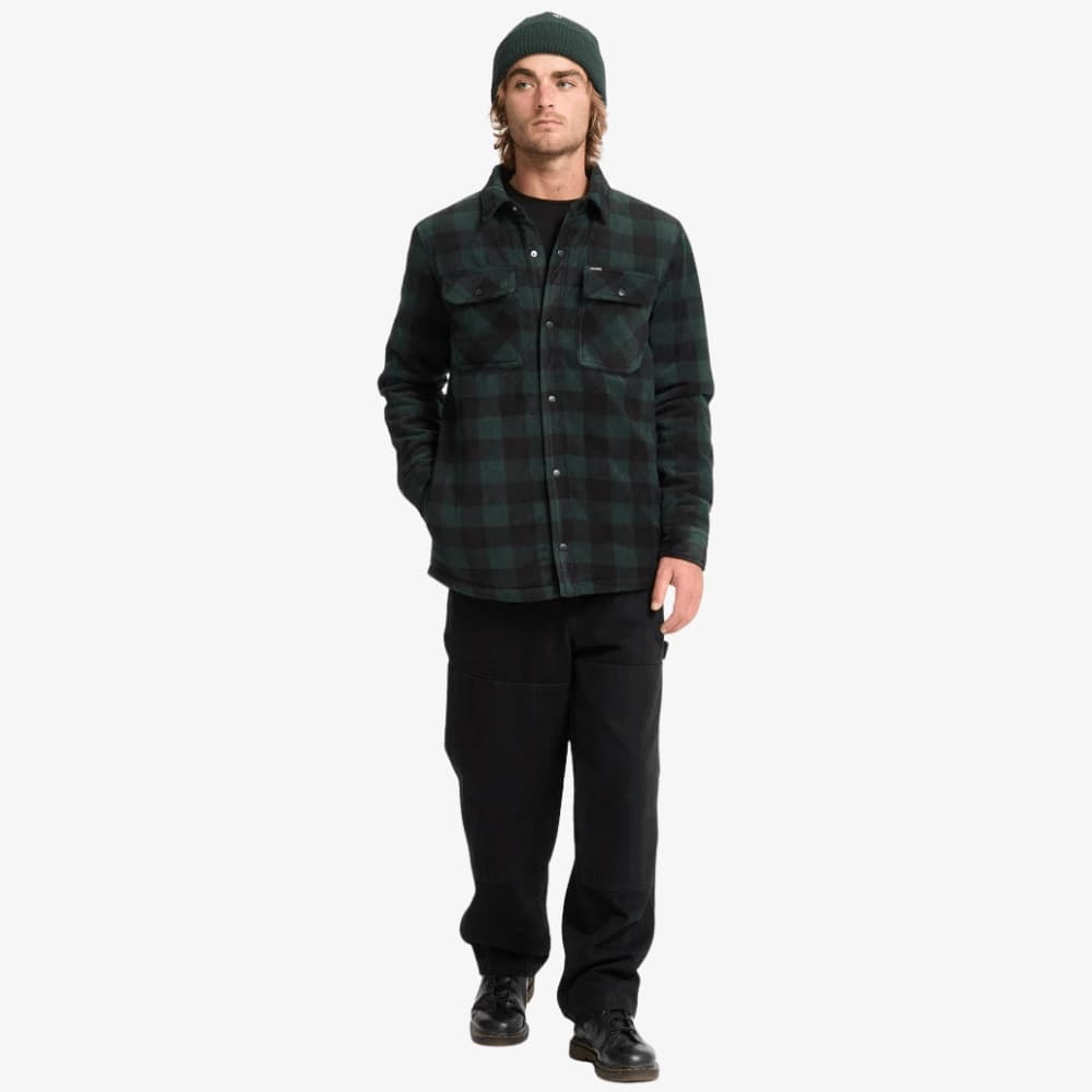 Camicia Volcom Bowered LS Black Green - 6