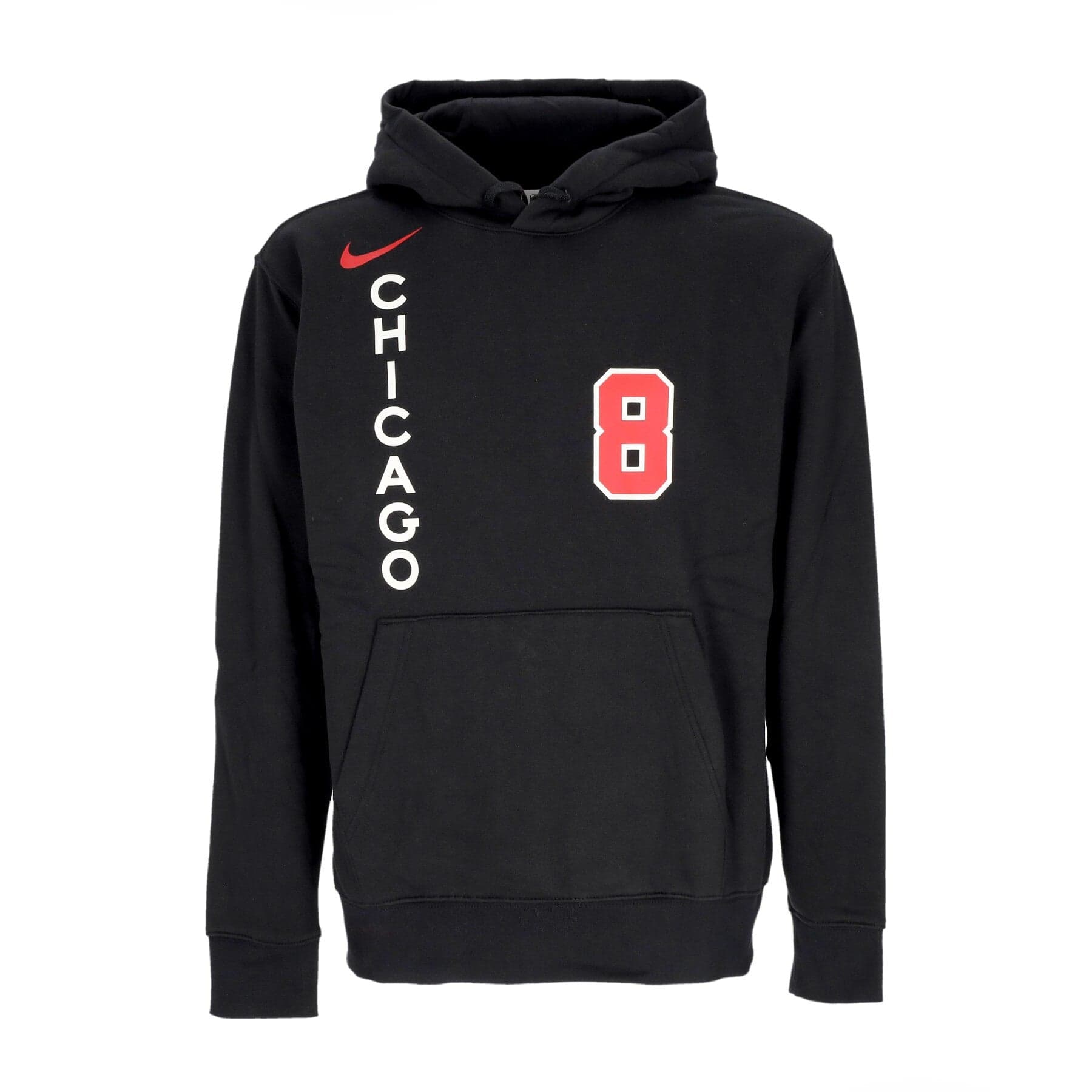 NIKE NBA Felpa Cappuccio Uomo Nba City Edition Club Hoodie No 11 Zach Lavine Chibul Black
