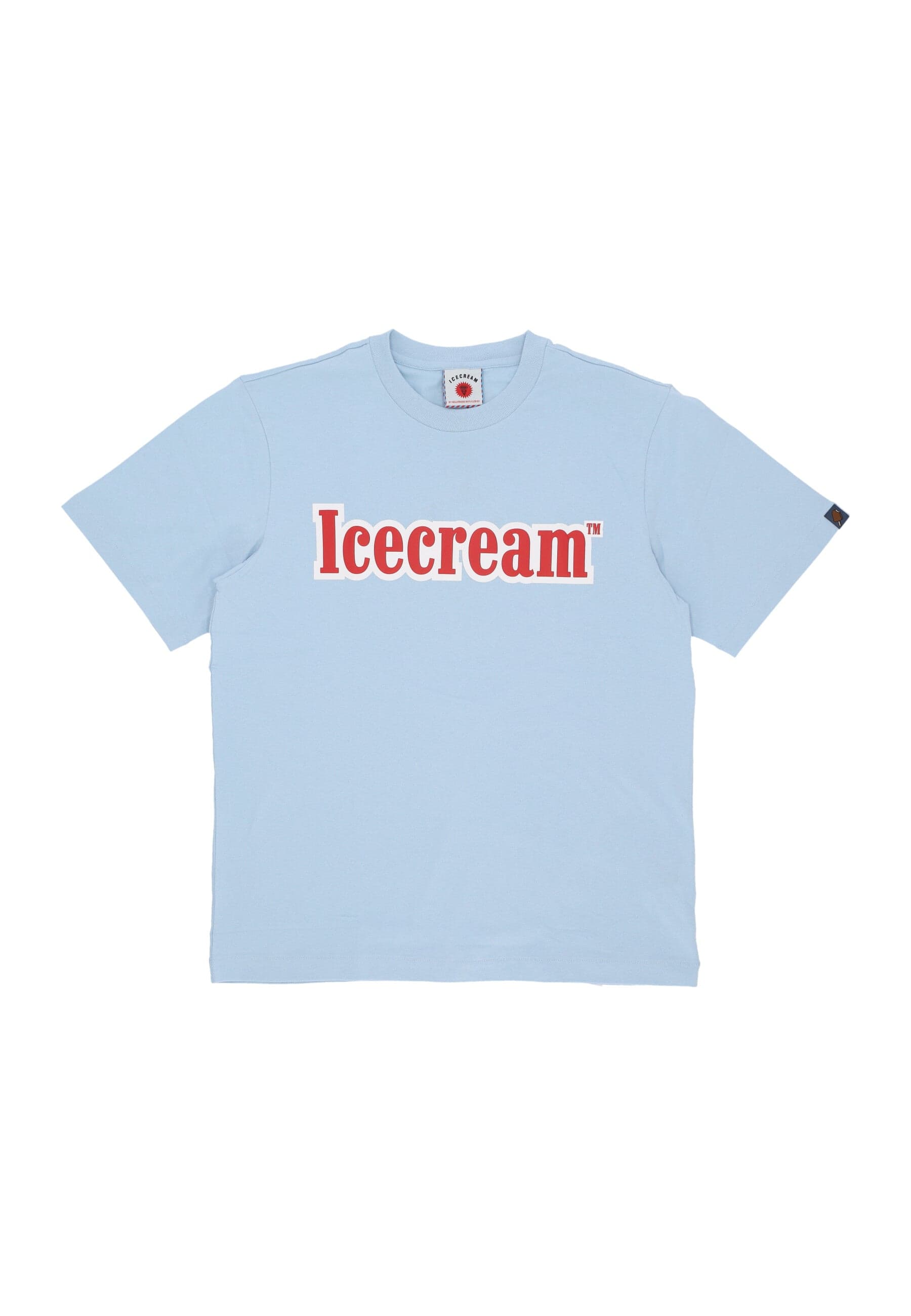 ICE CREAM Maglietta Uomo Puff Print Logo Tee Blue - 3