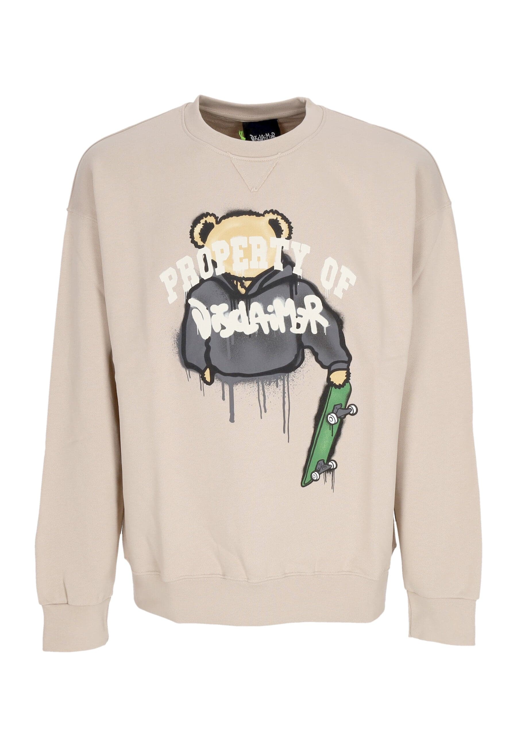 DISCLAIMER Felpa Leggera Girocollo Uomo Property Crewneck Safari - 3
