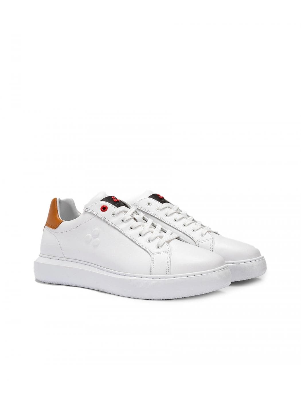 Peuterey  - Sneakers Pelle Bianco Contrasto Tallone Cammello HELICA 02 BIACM - 3
