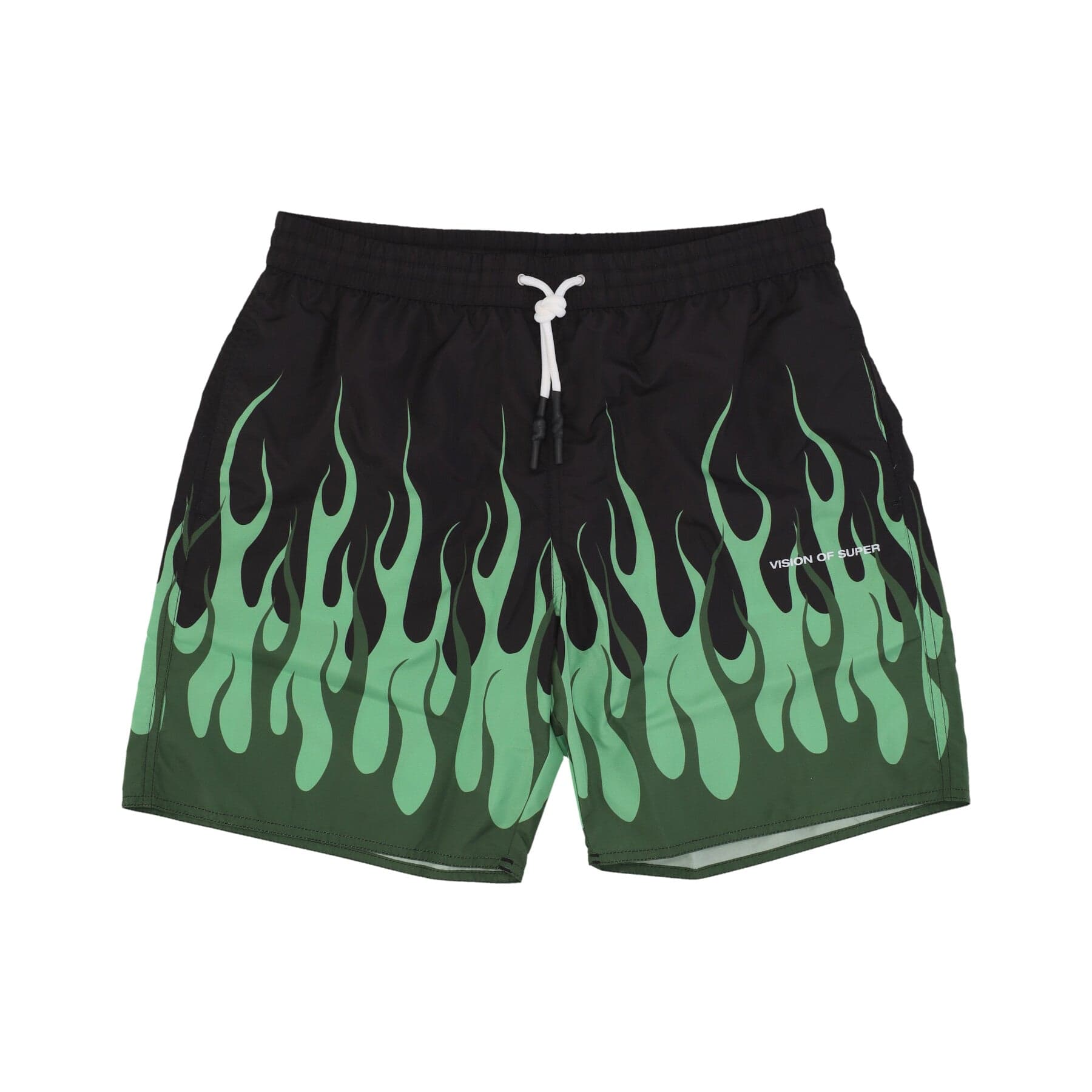 VISION OF SUPER Costume Pantaloncino Uomo Double Flames Swimwear Black/green - 5