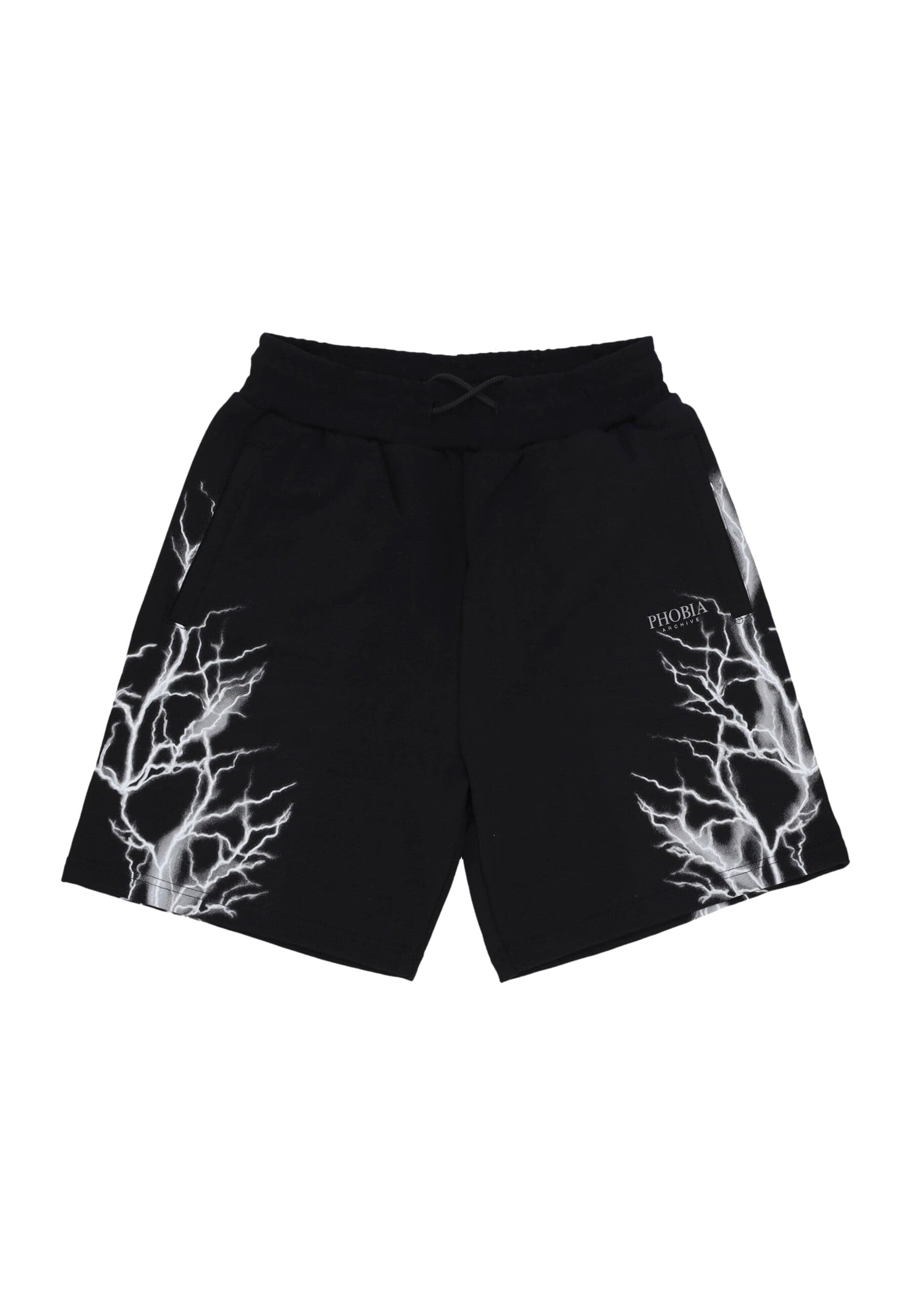 PHOBIA Pantalone Corto Tuta Uomo Reflective Lightning Shorts Black - 3
