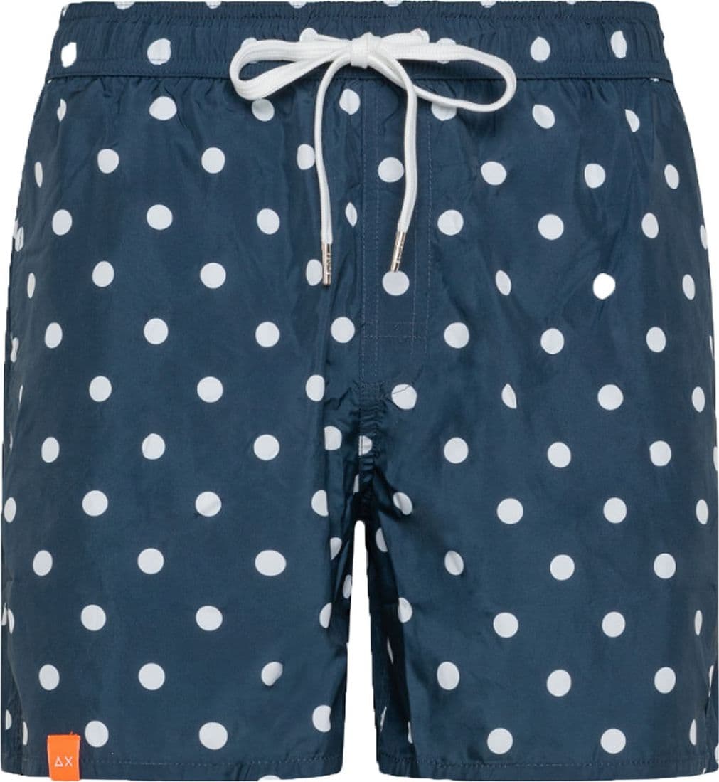 SUN68 BEACH Sun68 Beach - Swim Pant Print Formal F. 0701 Navy B./bianco H33114 - 3