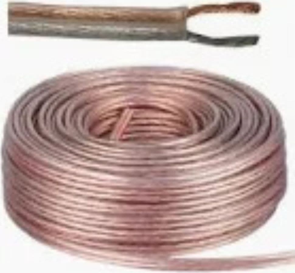 Piattina 2x0,50mm2 TRASPARENTE  - Bobina da 100MT - PREZZO AL METRO - 1