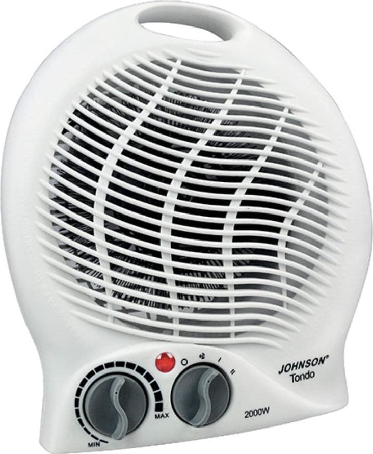 Termoventilatore Tondo con due livelli di potenza - 1000-2000W - può essere utilizzato come Ventilatore estivo