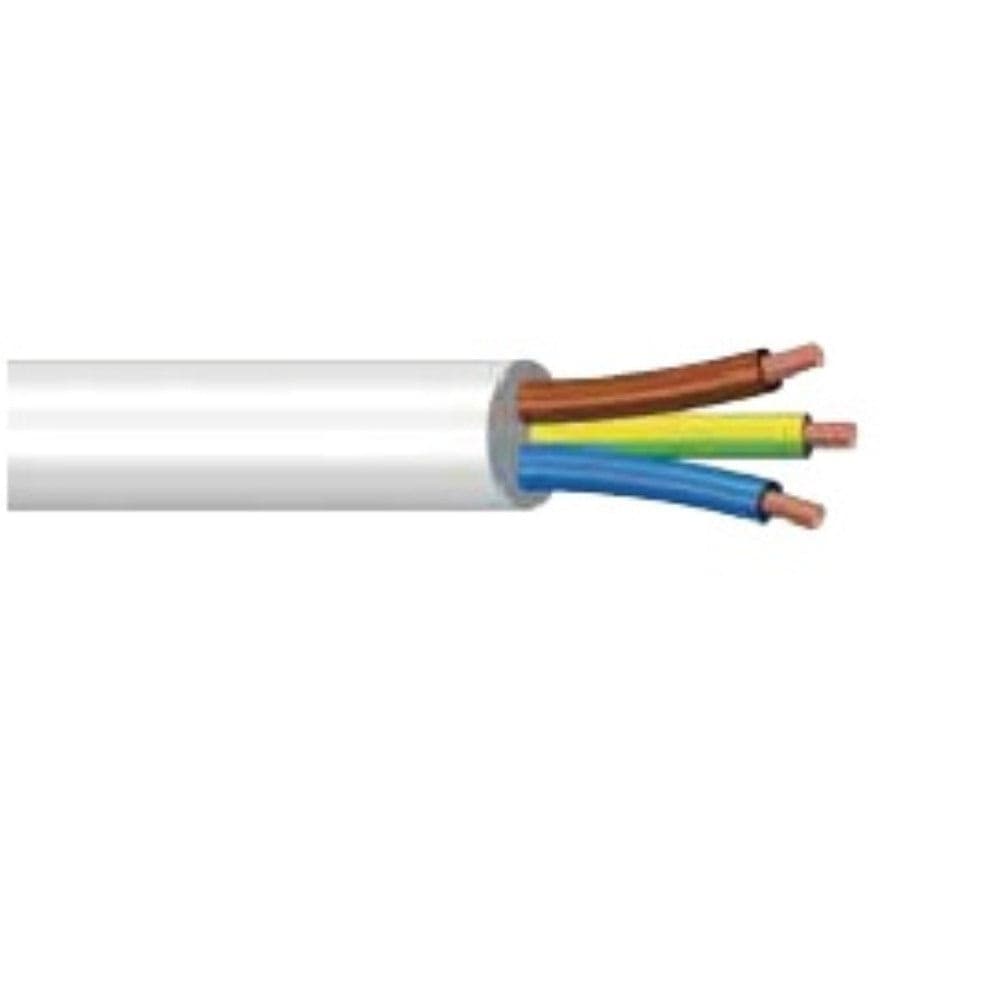 MATASSINA CAVO ELETTRICO ISOLANTE IN PVC 3X1MM 5M VDE BIANCO  -  PREZZO A MATASSA - 1