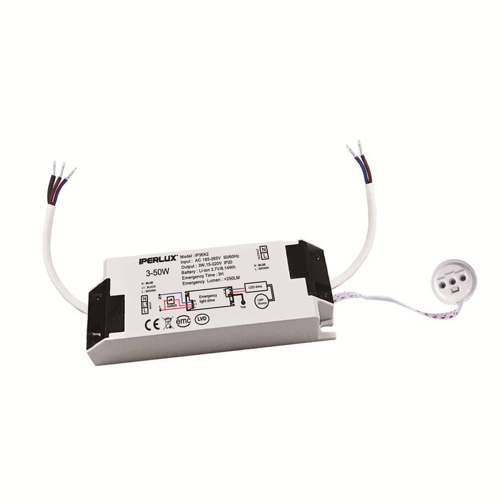 KIT D'EMERGENZA UNIVERSALE 3-50W AUTONOMIA 3H