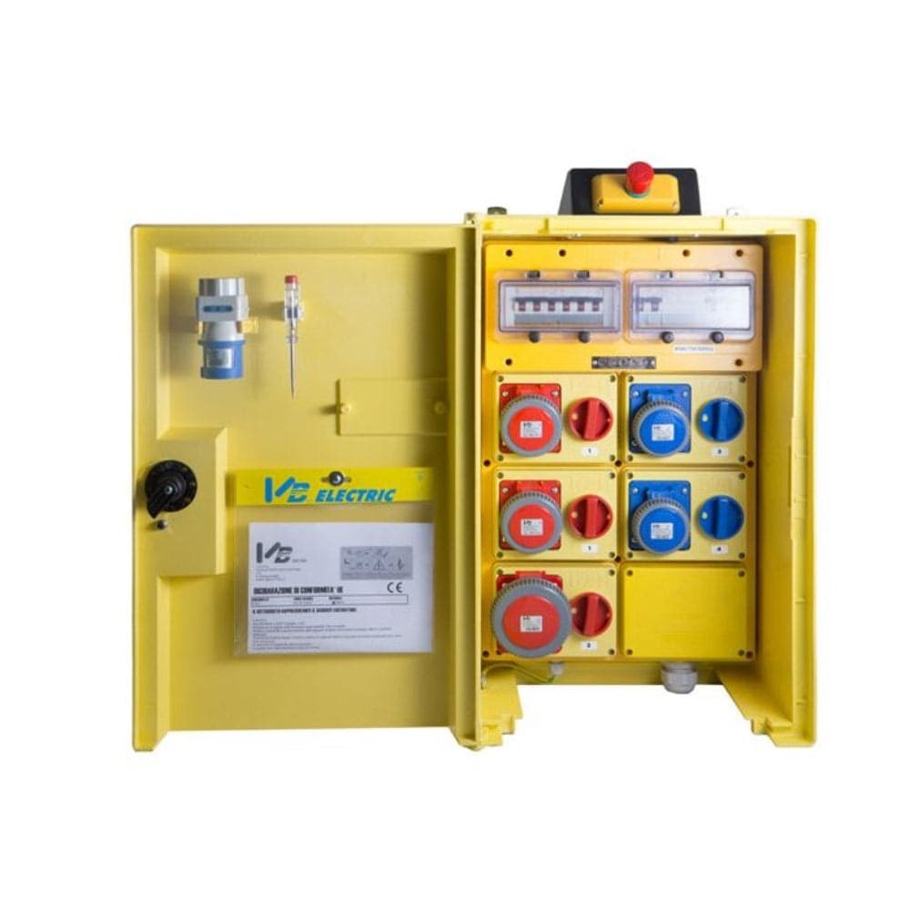QUADRO VTR 5 PRESE 2X2P+T 16A 230V+ 2X 3P+T 16A 400V 
+ 1X 3P+N+T 32A 400V IP67 35Kw
