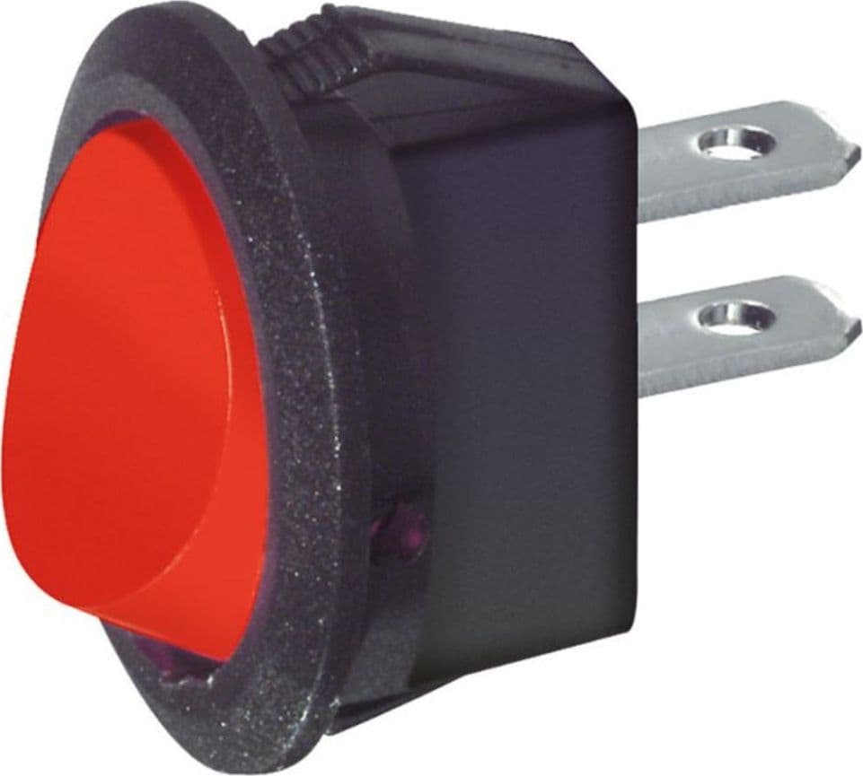 INTERRUTTORE A BILANCIERE  DA PANNELLO 6,5A 250V - ROSSO