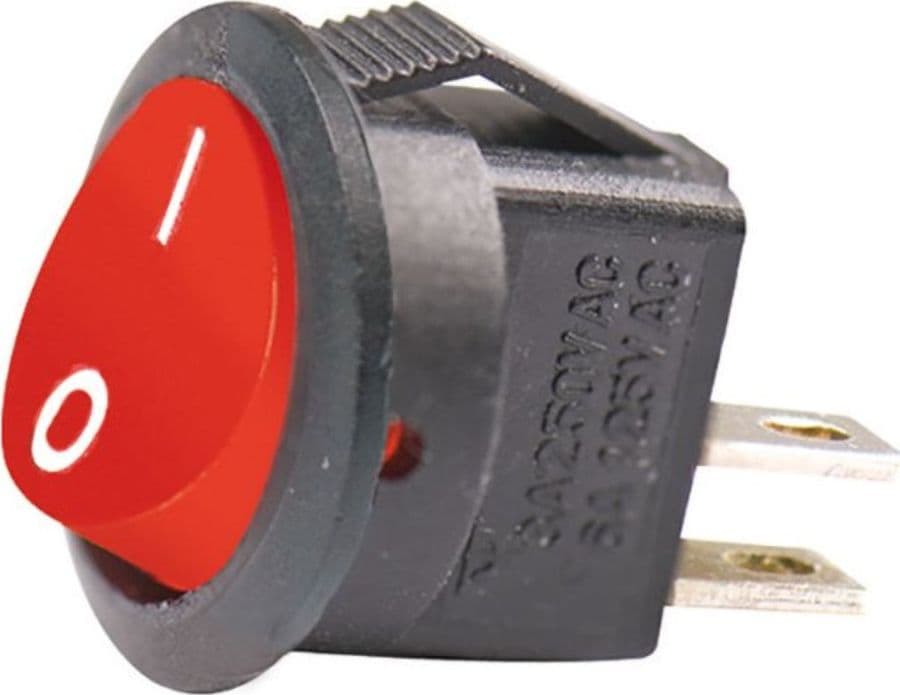 INTERRUTTORE A BILANCIERE 3A 250V MINIATURA DA PANNELLO - ROSSO