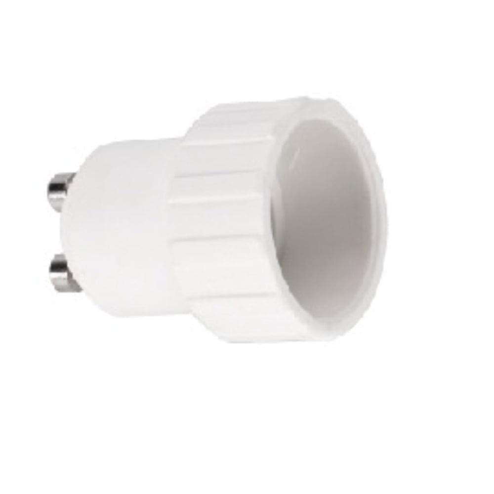 ADATTATORE DI ATTACCO PER LAMPADINA GU10-E14 CORPO TERMOPLASTICO BIANCO - 1