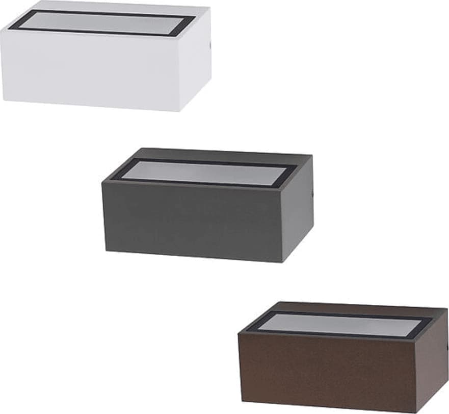 Applique da parete IP54 - Attacco E27 - Biemissione - Antracite