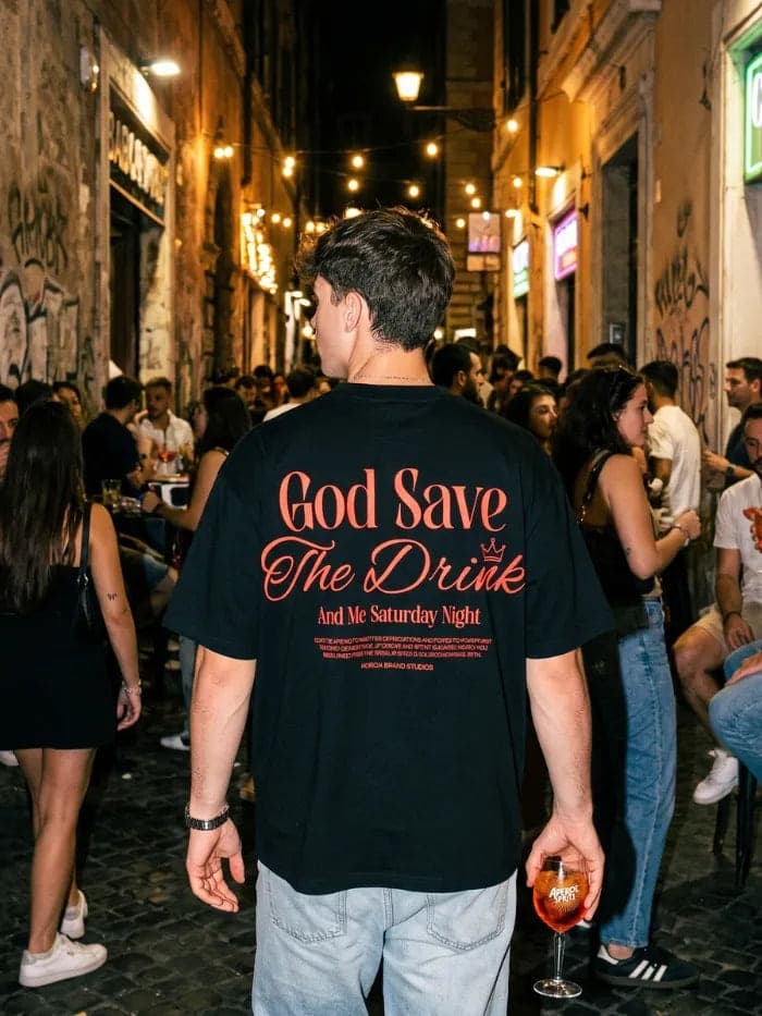 T-Shirt Nera 100% Cotone Made in Italy Save Me in T-shirt HORDA BRAND - Foiano Della Chiana, commercioVirtuoso.it
