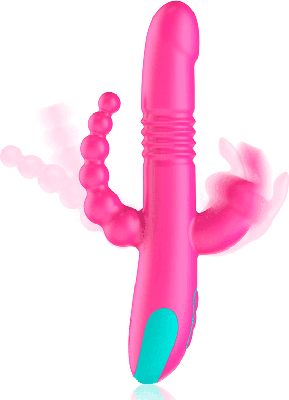HAPPY LOKY - TRIPLA STIMOLAZIONE DONALD: COMPATIBILE CON LA TECNOLOGIA WIRELESS ANALE, G-SPOT E CLITORIDEA WATCHME in Massaggiatori elettrici manuali Desideria Shop - Latina, commercioVirtuoso.it