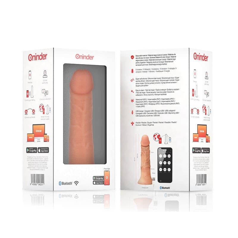 ONINDER - DILDO VIBRATORE GRANDE BOGOTÁ 9 VELOCITÀ NATURALE 22 CM -O- 4.5 CM - APP GRATUITA - 7