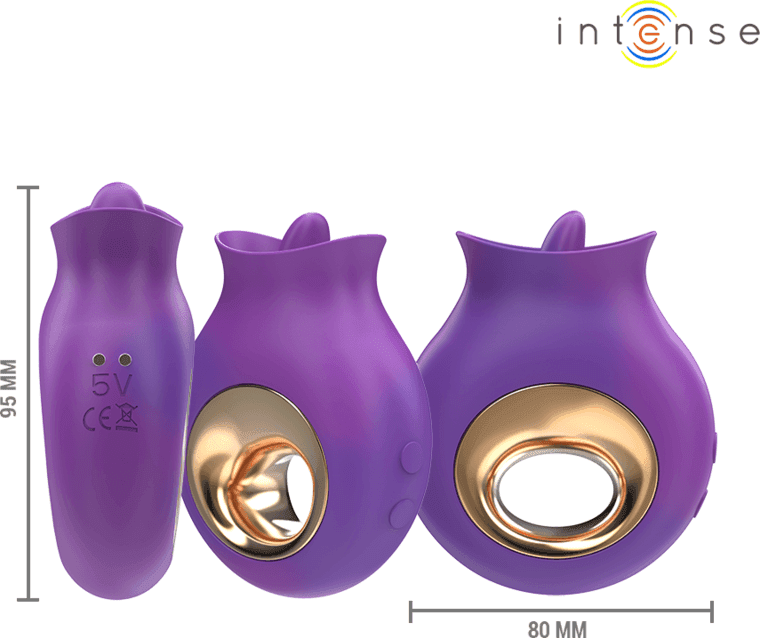 INTENSE - STIMOLATORE CLITORIDEO TULI 9 VIBRAZIONI E 9 OSCILLAZIONI VIOLA in Vibratori G-Spot Desideria Shop - Latina, commercioVirtuoso.it