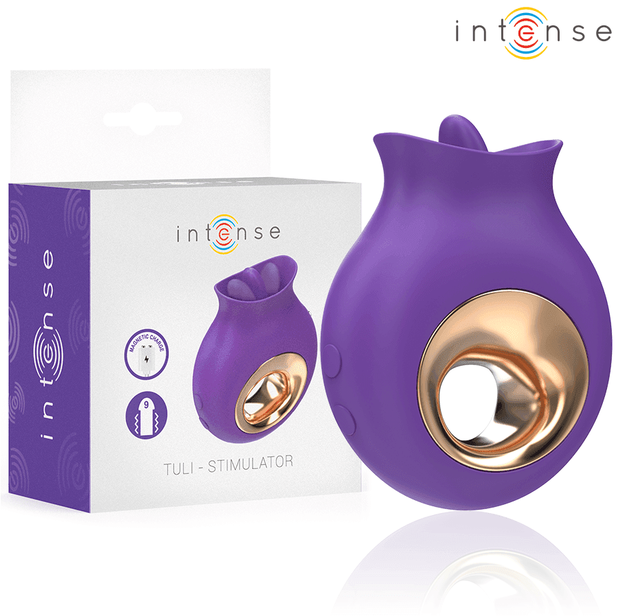 INTENSE - STIMOLATORE CLITORIDEO TULI 9 VIBRAZIONI E 9 OSCILLAZIONI VIOLA - 7