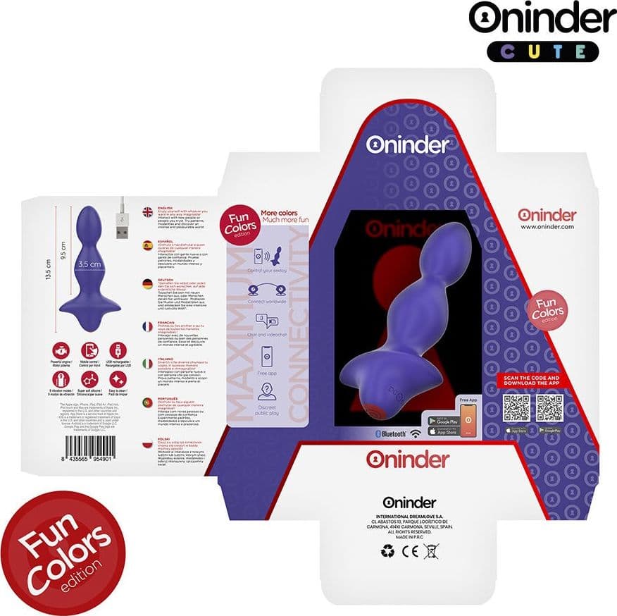 ONINDER CUTE - DILATATORE ANALE VIBRANTE LOVE BUTT - APP GRATUITA IN TUTTO IL MONDO in Vibratori anali e per perineo Desideria Shop - Latina, commercioVirtuoso.it