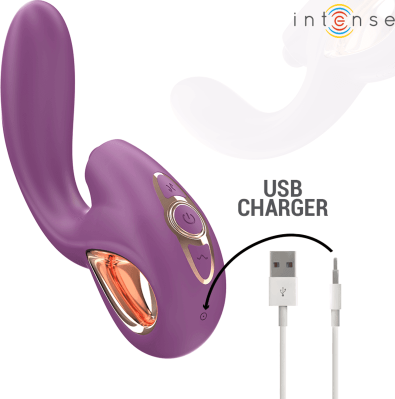 Lali Vibratore Multifunzione Punto G Tapping E Thrust E Vibrazione Viola INTENSE - 6