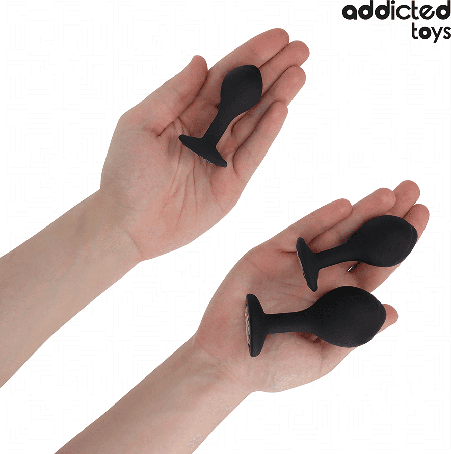 ADDICTED TOYS - SET DI 3 TAPPI ANALI CON GIOIELLO in Plug anali Desideria Shop - Latina, commercioVirtuoso.it