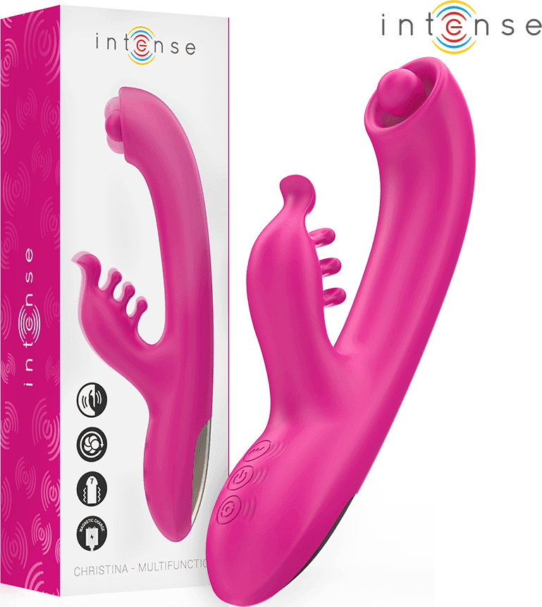 INTENSE - CHRISTINA VIBRATORE MULTIFUNZIONE RABBIT 22,5 CM ROSA in Vibratori Rabbit Desideria Shop - Latina, commercioVirtuoso.it