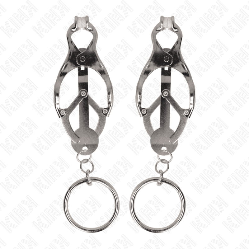 Morsetti Per Capezzoli Con O-RING Trifoglio Giapponese Argento KINK - 5